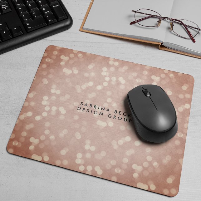 Kupfer Bokeh Lights | PERSONALISIERT Mousepad (Von Creator hochgeladen)