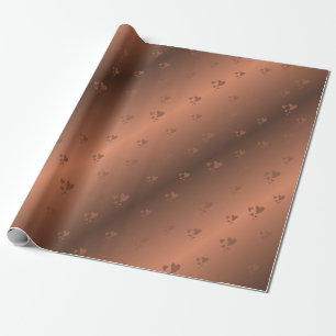 kupfer, braun, Weihnachten, Herz, Weihnachten, glä Geschenkpapier