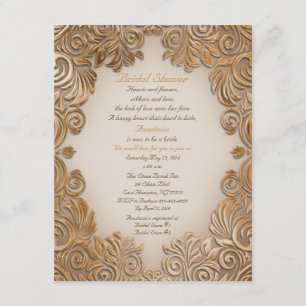 Kupfer-Bronze Folien-Brautparty-Einladung Einladung
