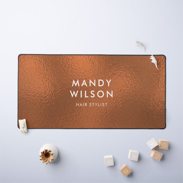 Kupfer Bronze Shine Stilvolle IMITATE FOIL LARGE Schreibtischunterlage (Kindertisch)