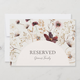 Kupfer-Burgund-Wildblume   Beige-Zeichen