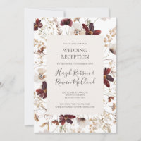 Kupfer-Burgund-Wildblume | Hochzeitsempfang