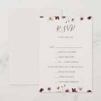Kupfer Burgundy Wildblume Beige Menü UAWG