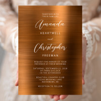 Kupfer-Bürstmetall-Schrift Hochzeit