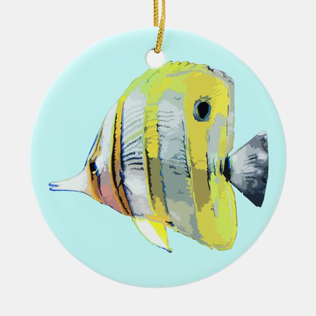 Kupfer Butterfly Keramikornament (Vorne)
