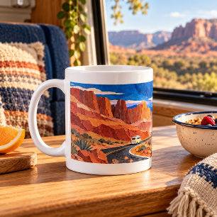 Kupfer Canyon Caravan Papier Collage Tasse