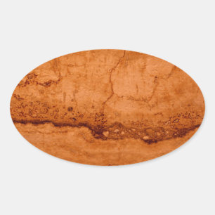 Kupfer Canyon Granit, bernsteinfarbenes Gold Sedon Ovaler Aufkleber