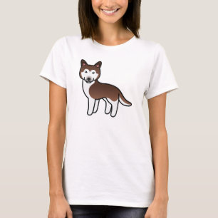 Kupfer Cartoon Siberian Husky T-Shirt