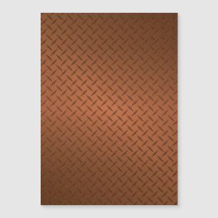 Kupfer-Diamantplatten-Muster-Look Magnetkarte