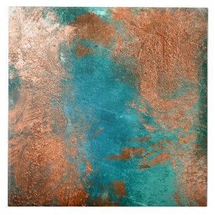 Kupfer-Distressed-Patina Fliese