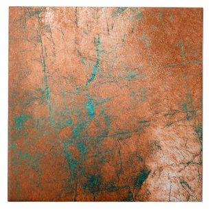 Kupfer-Distressed-Patina Fliese