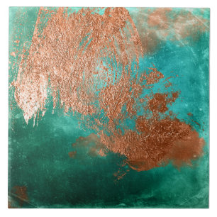 Kupfer-Distressed-Patina Fliese