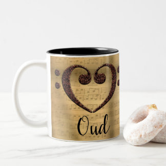 Kupfer Doppelbass Clef Herz Oud Zweifarbige Tasse