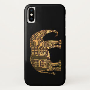 Kupfer-Elefantenschalttafel iPhone X Hülle