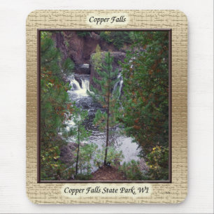 Kupfer Falls gerahmt Mousepad