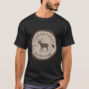 Kupfer Falls Staat Park Wisconsin WI Outdoor Deer T-Shirt