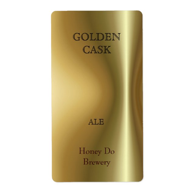 Kupfer Flasche Neck ~ Bieretikett (Vorne)