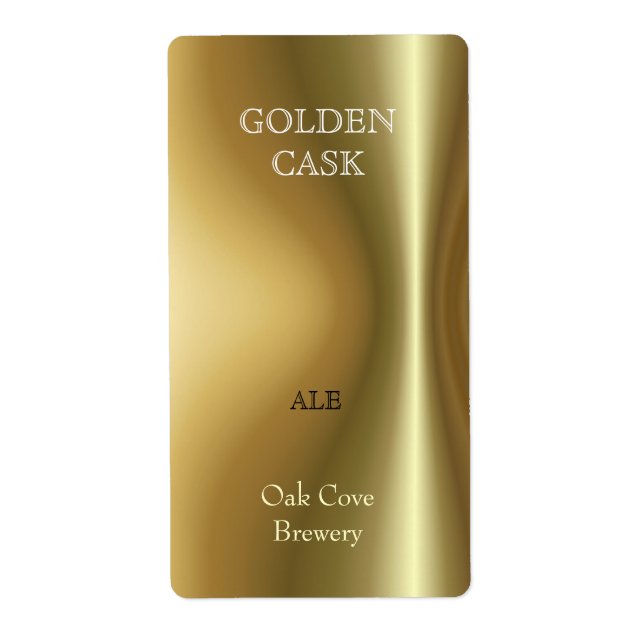 Kupfer Flasche Neck ~ Bieretikett (Vorne)