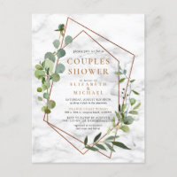 Kupfer Geometric Eukalyptus Marble Couples Dusche