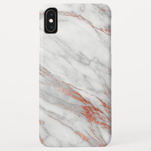 Kupfer Girly Roségold & Weiß Monogramm Case-Mate iPhone Hülle
