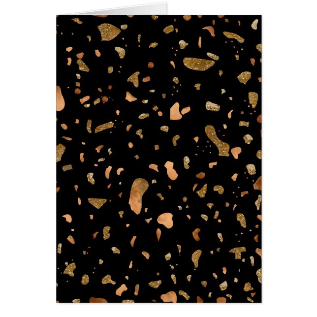 Kupfer Gold auf schwarzen Terrazzo Stone (Vorne)