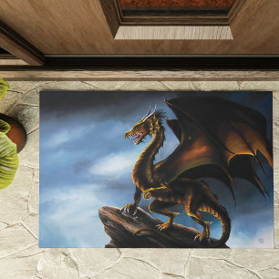 Kupfer Gold Black Dragon Fußmatte