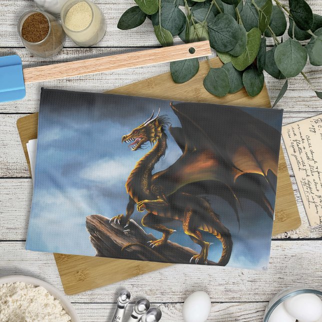 Kupfer Gold Black Dragon Geschirrtuch (Von Creator hochgeladen)