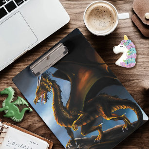 Kupfer Gold Black Dragon Klemmbrett