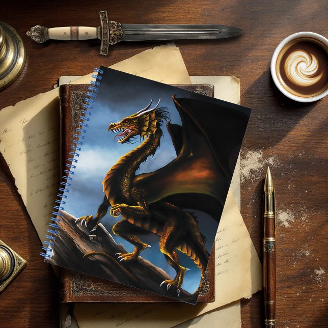 Kupfer Gold Black Dragon Notizbuch (Von Creator hochgeladen)