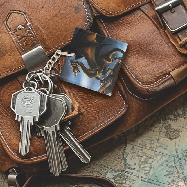 Kupfer Gold Black Dragon Schlüsselanhänger (Von Creator hochgeladen)