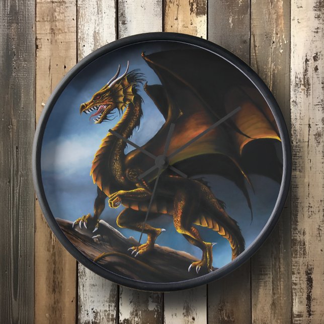 Kupfer Gold Black Dragon Uhr (Von Creator hochgeladen)