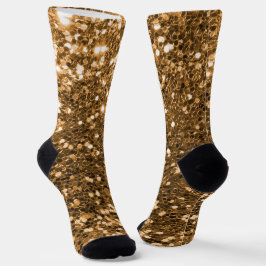 Kupfer-Gold-Glitzer Socken