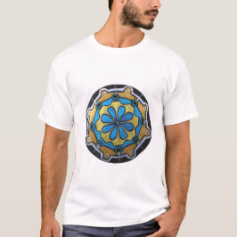 Kupfer Gold und Blue Mandala T-Shirt