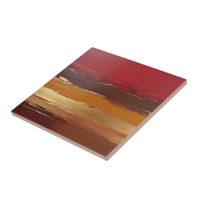 Kupfer, Goldocker, Marsala und Rot Fliese (Seite)
