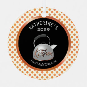 Kupfer Küche Lebensmittel gemacht mit Liebe Weihna Ornament Aus Metall