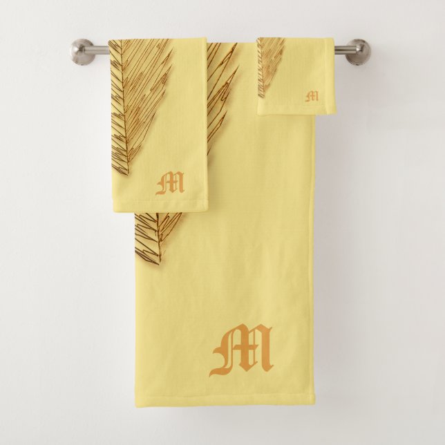 Kupfer Look Palm Leaf Badhandtuch Set (Insitu)