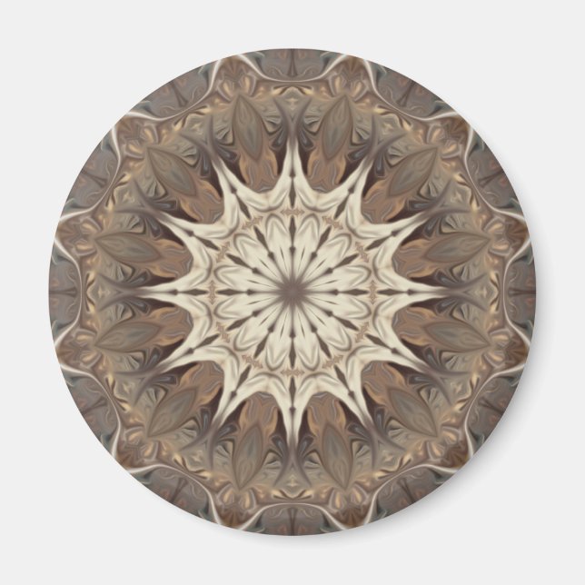 Kupfer Medallion Kaleidoskop Magnet (Vorne)