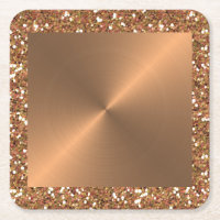 Kupfer Metal Look Circular Metallic Glitzer Glam