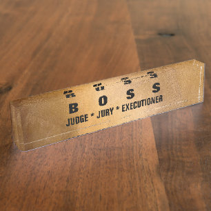 Kupfer Metallic Elegant Funny Desk Namenplatten. Namensplakette