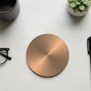 Kupfer-Metallic-Optik Rund Metallisch Runder Pappuntersetzer