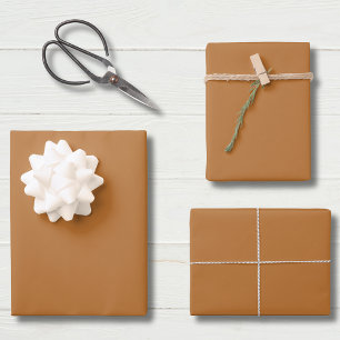 Kupfer Metallic Solid Color   Classic   elegant Geschenkpapier Set