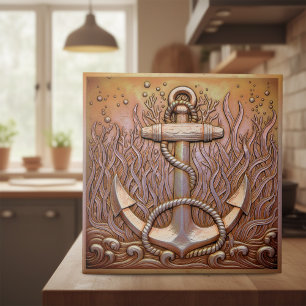 Kupfer Metallisch Irisierend Anker ID1223 Fliese