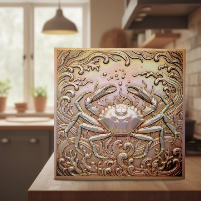 Kupfer Metallisch Irisierende Krabbe ID1223 Fliese (Von Creator hochgeladen)
