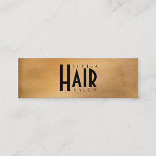 Kupfer Metallische Friseursalon Skinny Business Ca Mini Visitenkarte