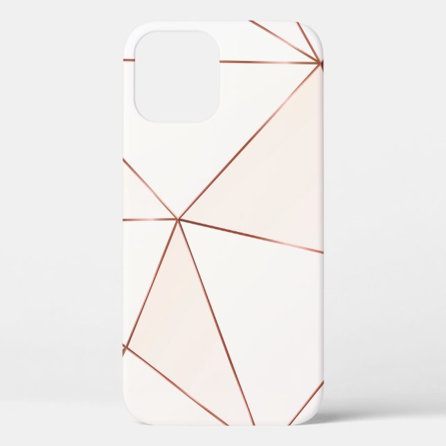 Kupfer metallische polygonale Textur mit Bronzegli Case-Mate iPhone Hülle (Rückseite)