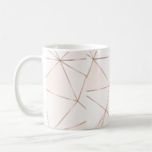 Kupfer metallische polygonale Textur mit Bronzegli Kaffeetasse