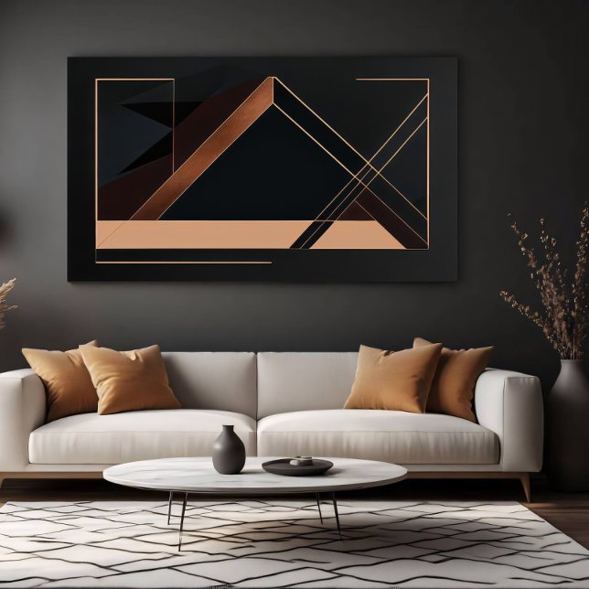 Kupfer-Minimalist-Geometrie Leinwanddruck (Von Creator hochgeladen)