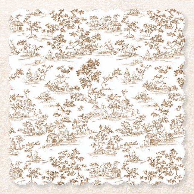 Kupfer/Mocha-Mousse-Toile Untersetzer (Vorderseite)