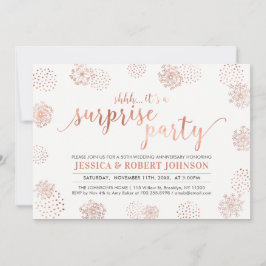 Kupfer | Moderne Überraschung 50. Hochzeitstag Einladung