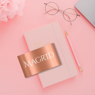 Kupfer Moderner Minimalismus Metall Visitenkarte